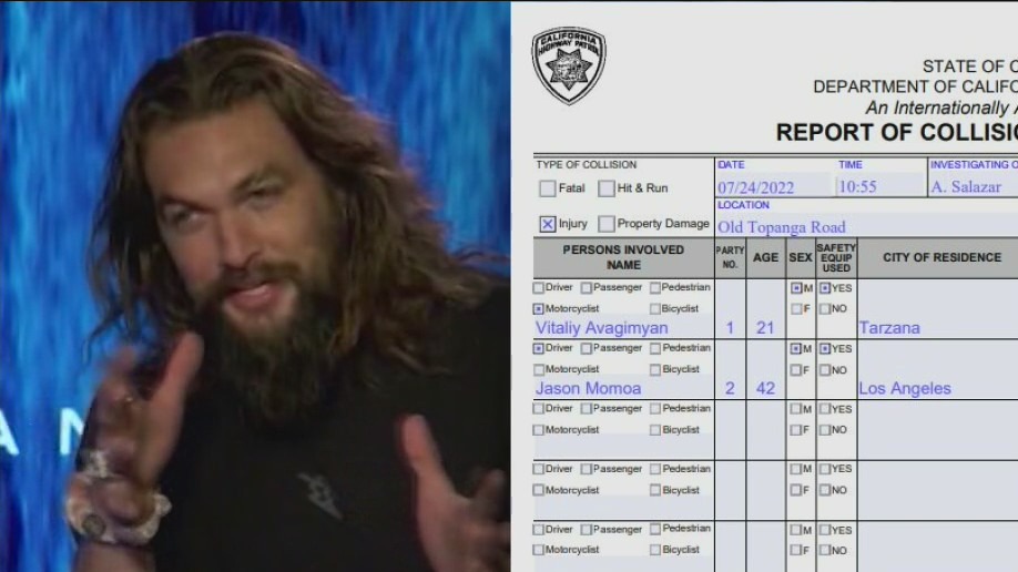 'Aquaman' star Jason Momoa involved in head-on collision with motorcyclist